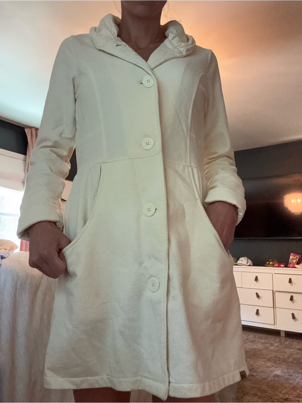 Prana Off-White Button Jacket